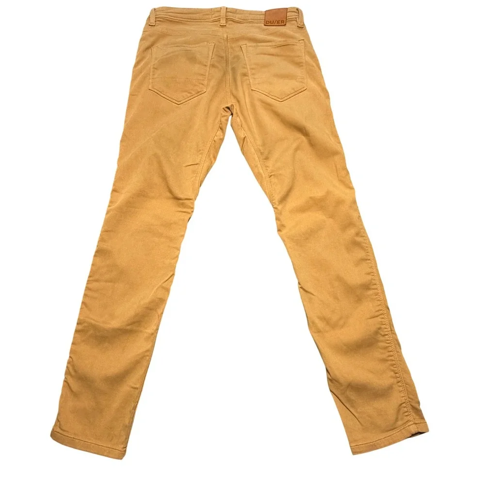 Duer N2X Slim Fit Pants Tan Khaki Mens 33x30 MFNS1001 Performance Trousers